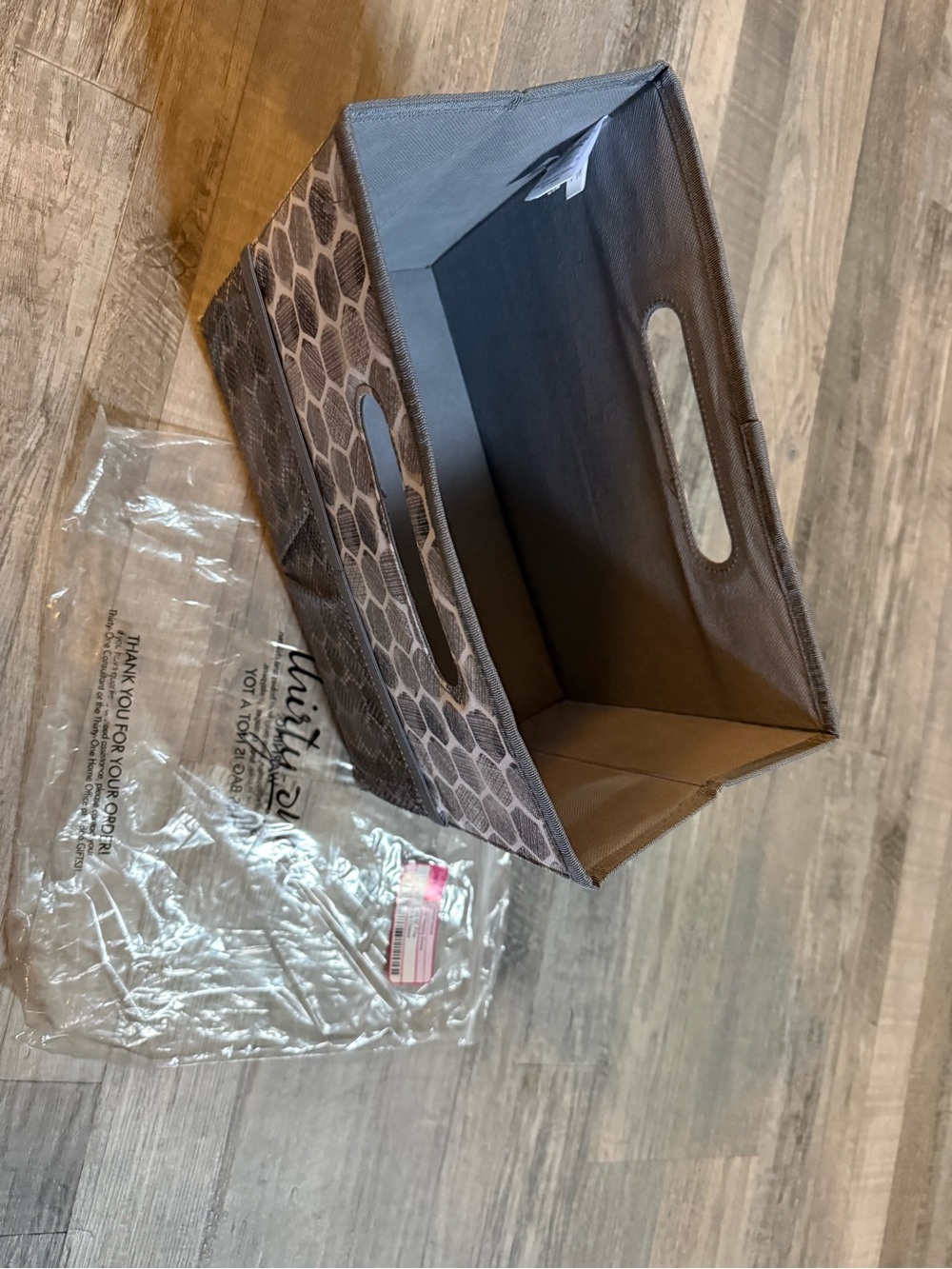 thirty-one Gray honeycomb Pattern Collapsible Storage Bin (file folders)